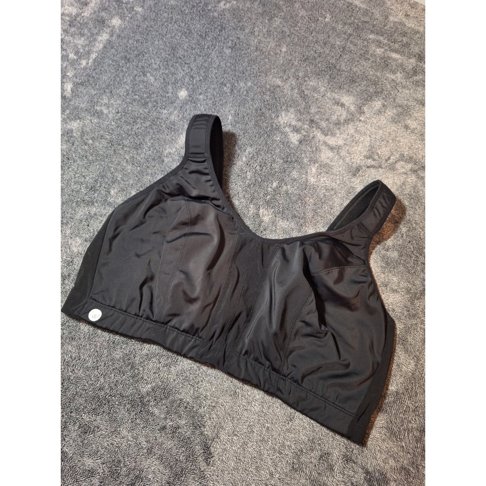 LIVI‎ ACTIVE Sports Bra Womens 42DDD BLACK Adjustable Support Comfort